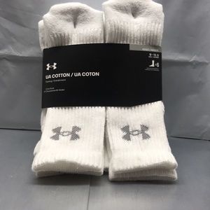 BNWT Adult Under Armor Cotton socks ok if 6 pack White